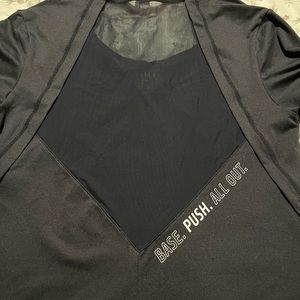 OTF black short sleeve mesh shirt